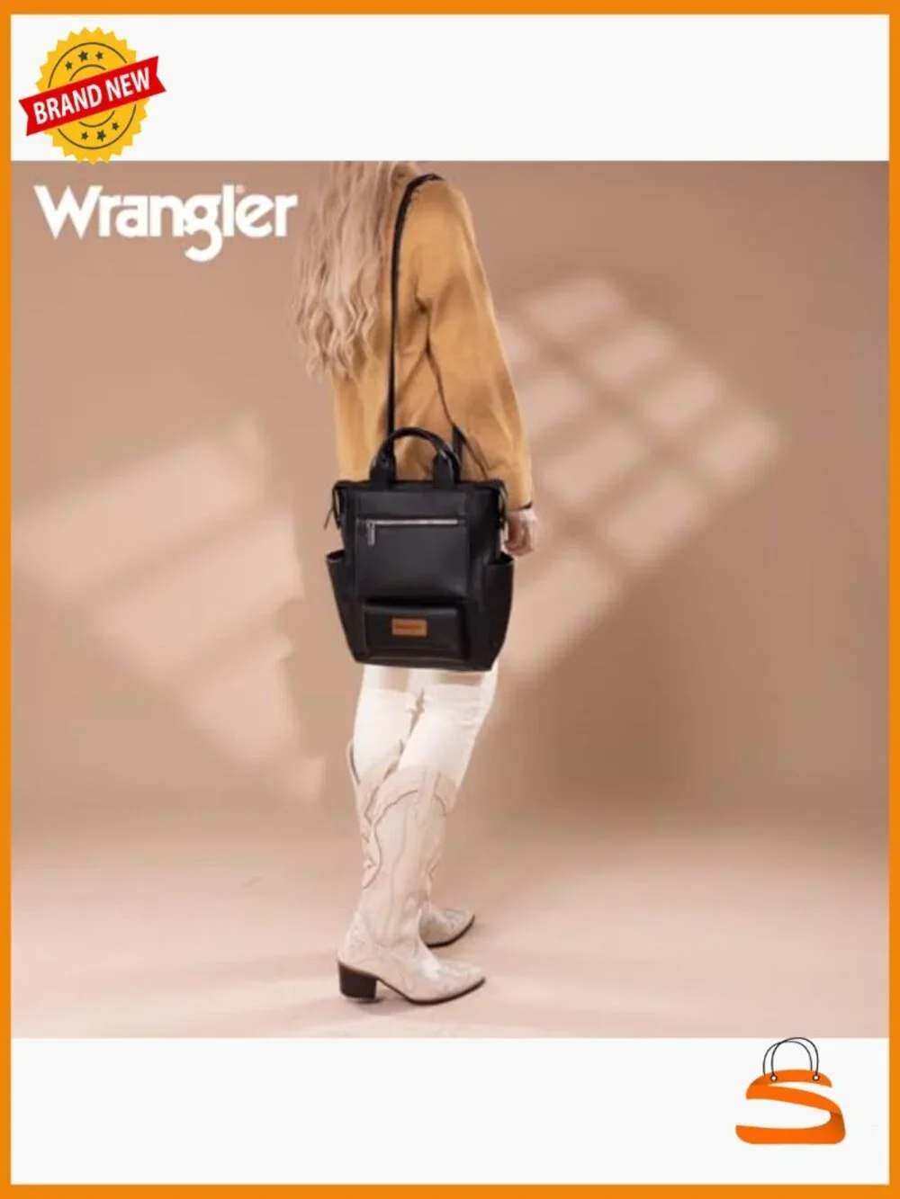 Vegan Leather Convertible Backpack Purse Anti Theft